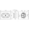 Розетка 2-местная IEK FORTEPIANO с заземлением, без защитных шторок, безвинтовое крепление, 16А FP224 белый FP-R21-16-1-K01