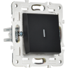 Выключатель 1-клавишный IEK SKANDY SK-V08Bl проходной с индикацией 10А черный SK-V12-1-10-K02